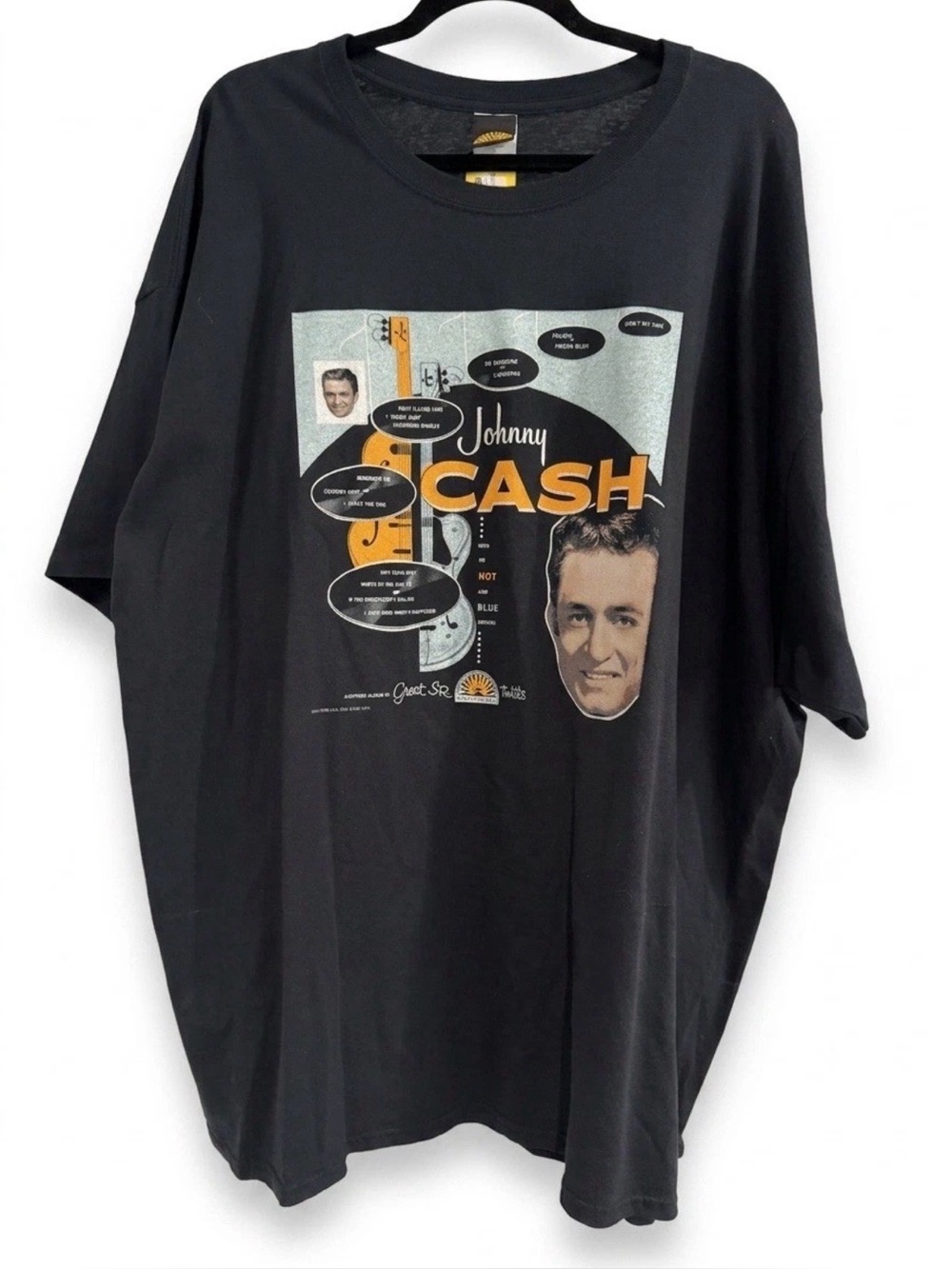 NWT Johnny Cash Sun Records Official Licensed Shirt 3XL Black Ultra Cotton